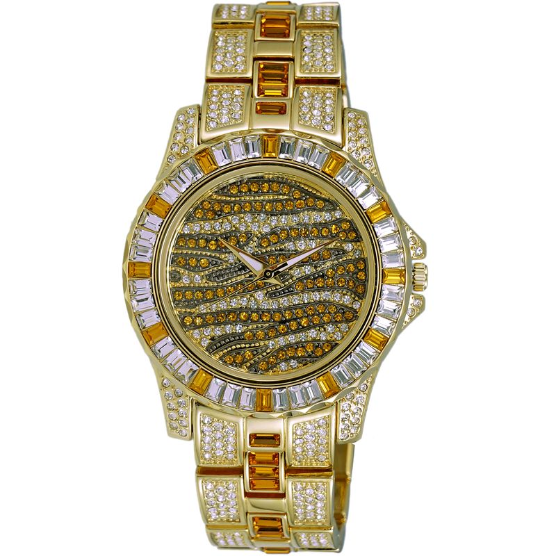 Adee Kaye Mens Chameleon Yellow Dial Watch  Ak1177y